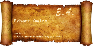 Erhard Amina névjegykártya